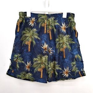 Bungalow Joe Mens Swim Shorts Size XL Tropical Mesh Lined Pockets